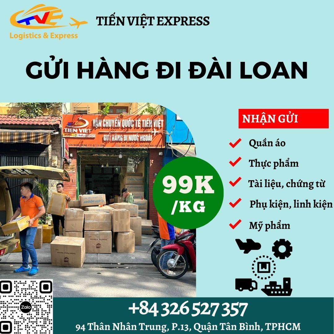 Gửi hàng đi Đài Loan -  Tiến Việt Express